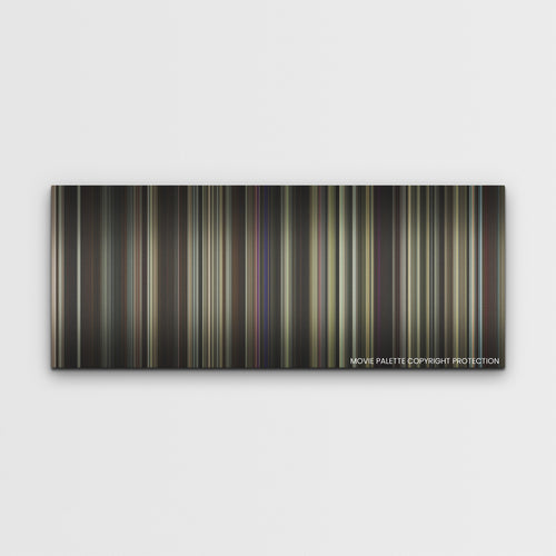 Priscilla color palette canvas print: thousands of thin vertical stripes of color