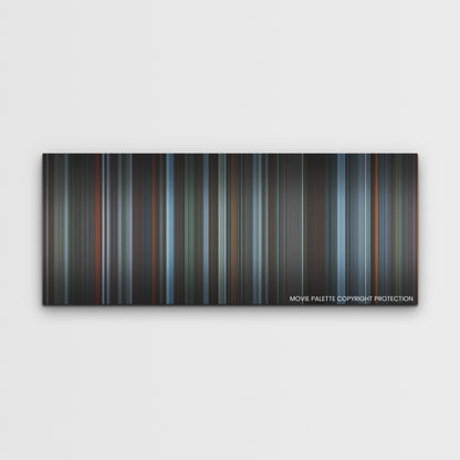 The Wonder color palette canvas print: thousands of thin vertical stripes of color