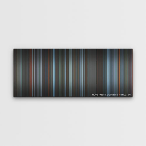 The Wonder color palette canvas print: thousands of thin vertical stripes of color