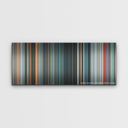 The Flash color palette canvas print: thousands of thin vertical stripes of color