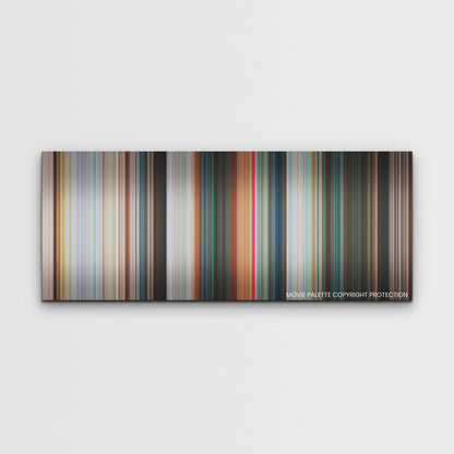 Wicked color palette canvas print: thousands of thin vertical stripes of color