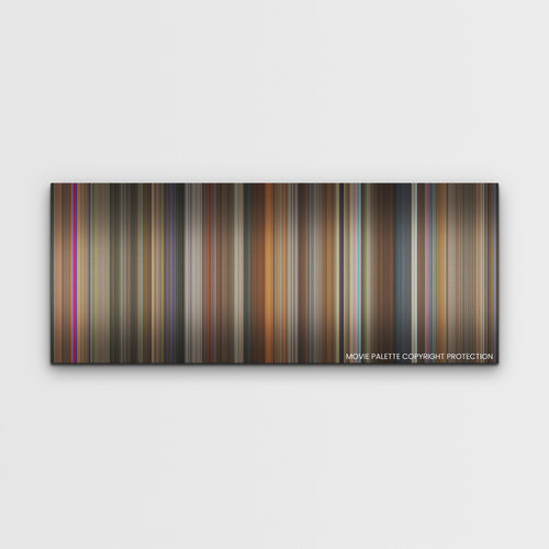 Red, White & Royal Blue color palette canvas print: thousands of thin vertical stripes of color