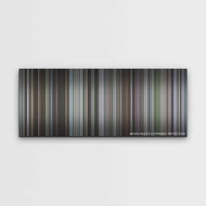 The Worst Person in the World color palette canvas print: thousands of thin vertical stripes of color