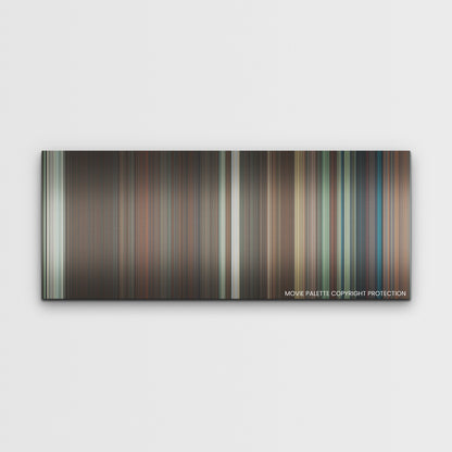 Nefarious color palette canvas print: thousands of thin vertical stripes of color