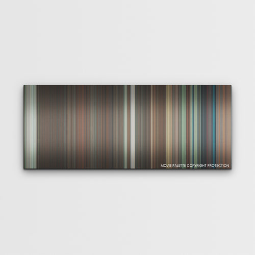 Nefarious color palette canvas print: thousands of thin vertical stripes of color