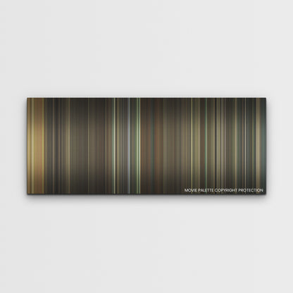 Knock at the Cabin color palette canvas print: thousands of thin vertical stripes of color