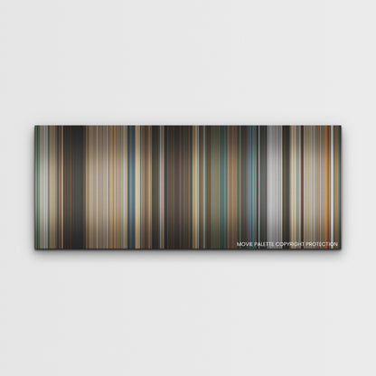Fast X color palette canvas print: thousands of thin vertical stripes of color