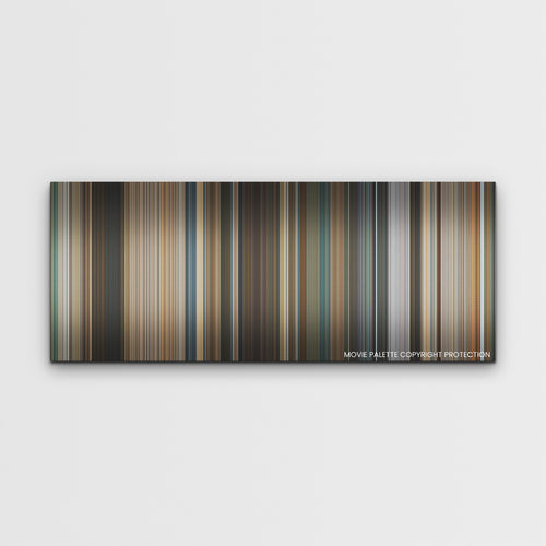 Fast X color palette canvas print: thousands of thin vertical stripes of color