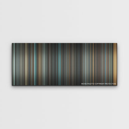 Zack Snyder's Justice League color palette canvas print: thousands of thin vertical stripes of color