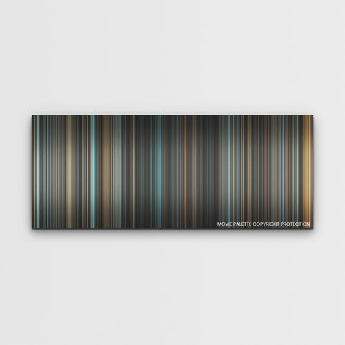 Zack Snyder's Justice League color palette canvas print: thousands of thin vertical stripes of color
