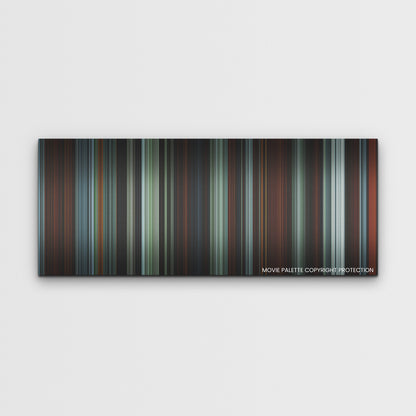 The Northman color palette canvas print: thousands of thin vertical stripes of color