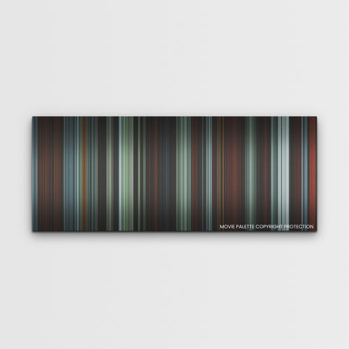 The Northman color palette canvas print: thousands of thin vertical stripes of color