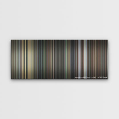 Everything Everywhere All at Once color palette canvas print: thousands of thin vertical stripes of color