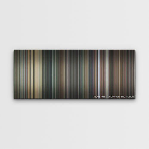 Everything Everywhere All at Once color palette canvas print: thousands of thin vertical stripes of color