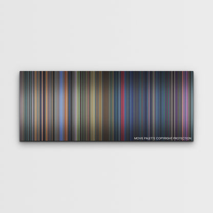 Lightyear color palette canvas print: thousands of thin vertical stripes of color