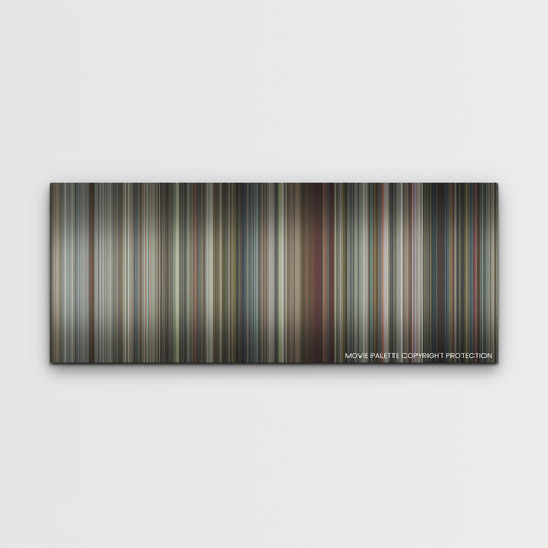 Black Mirror: Bandersnatch color palette canvas print: thousands of thin vertical stripes of color
