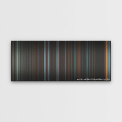 The Boogeyman color palette canvas print: thousands of thin vertical stripes of color