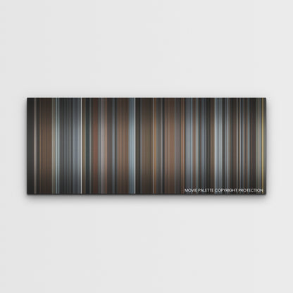 T√°r color palette canvas print: thousands of thin vertical stripes of color