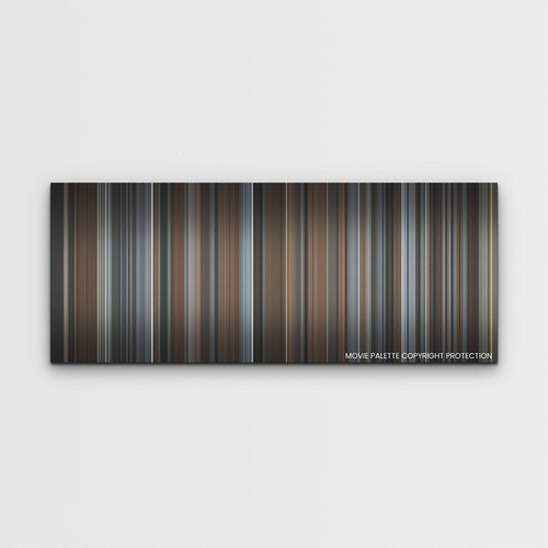 T√°r color palette canvas print: thousands of thin vertical stripes of color