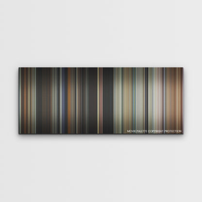 Bones and All color palette canvas print: thousands of thin vertical stripes of color