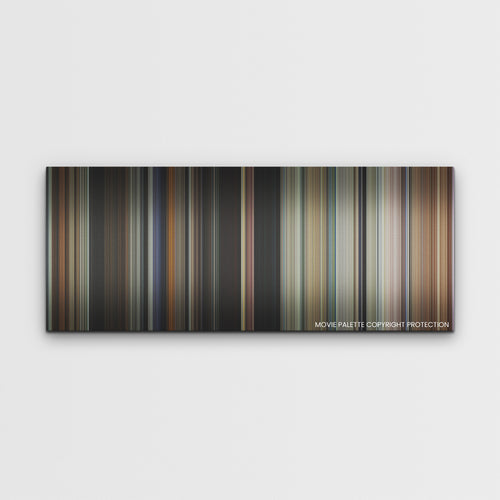 Bones and All color palette canvas print: thousands of thin vertical stripes of color