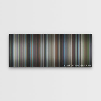 Perfect Days color palette canvas print: thousands of thin vertical stripes of color