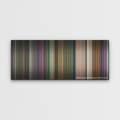 Renfield color palette canvas print: thousands of thin vertical stripes of color