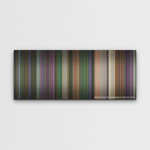 Renfield color palette canvas print: thousands of thin vertical stripes of color