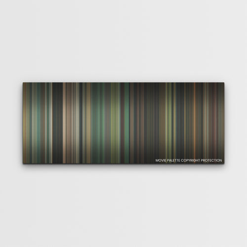 Madame Web color palette canvas print: thousands of thin vertical stripes of color