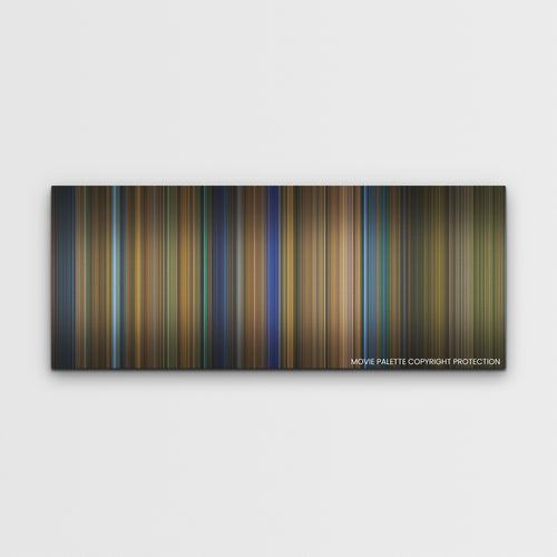 Spiral color palette canvas print: thousands of thin vertical stripes of color
