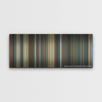 Rebel Moon - Part One: A Child of Fire color palette canvas print: thousands of thin vertical stripes of color