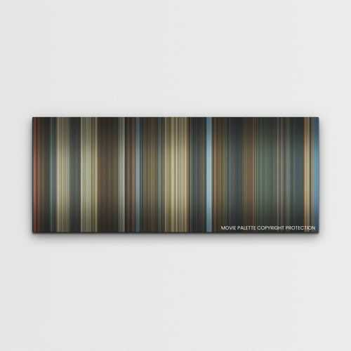 Rebel Moon - Part One: A Child of Fire color palette canvas print: thousands of thin vertical stripes of color