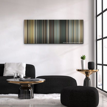 F9: The Fast Saga color palette canvas above a black sofa with a gold-topped table