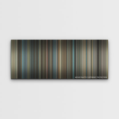One Life color palette canvas print: thousands of thin vertical stripes of color