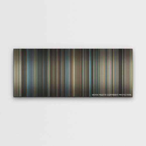 One Life color palette canvas print: thousands of thin vertical stripes of color