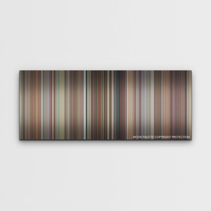 Hit Man color palette canvas print: thousands of thin vertical stripes of color