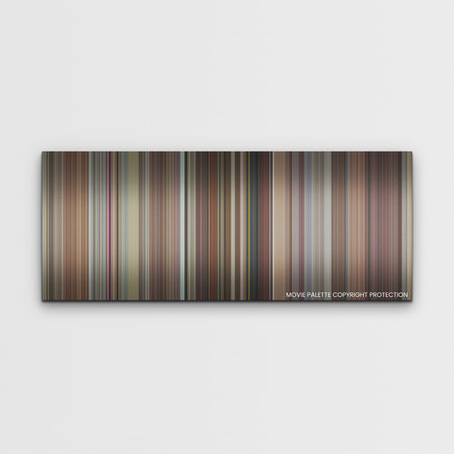 Hit Man color palette canvas print: thousands of thin vertical stripes of color