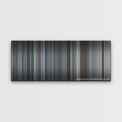 The Good Nurse color palette canvas print: thousands of thin vertical stripes of color