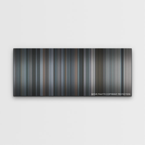 The Good Nurse color palette canvas print: thousands of thin vertical stripes of color