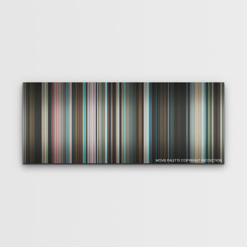 Aftersun color palette canvas print: thousands of thin vertical stripes of color