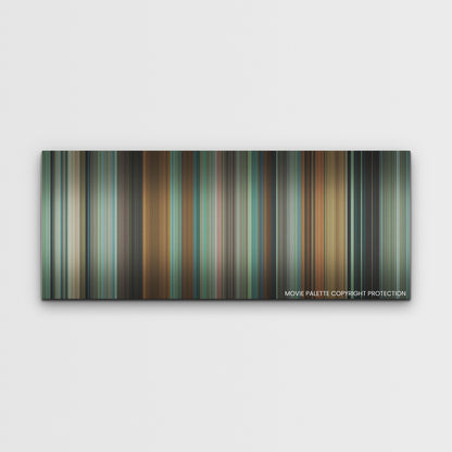 Challengers color palette canvas print: thousands of thin vertical stripes of color