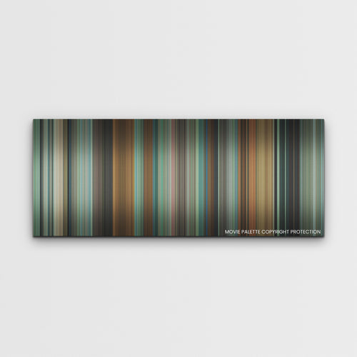 Challengers color palette canvas print: thousands of thin vertical stripes of color
