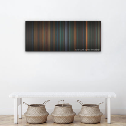 Resident Evil: Welcome to Raccoon City color palette canvas above a white bench with three woven baskets