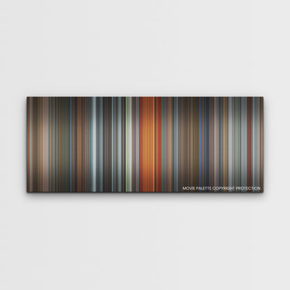The Man from Toronto color palette canvas print: thousands of thin vertical stripes of color