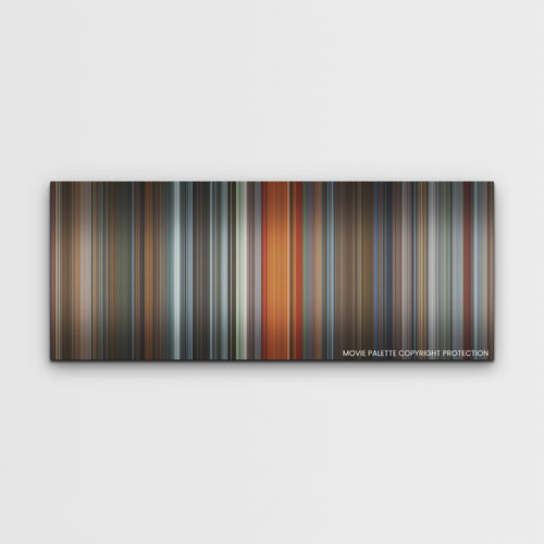 The Man from Toronto color palette canvas print: thousands of thin vertical stripes of color