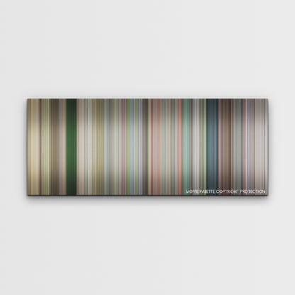 Jackass Forever color palette canvas print: thousands of thin vertical stripes of color
