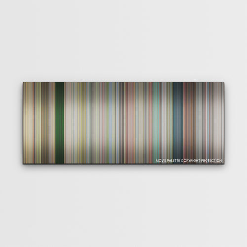 Jackass Forever color palette canvas print: thousands of thin vertical stripes of color