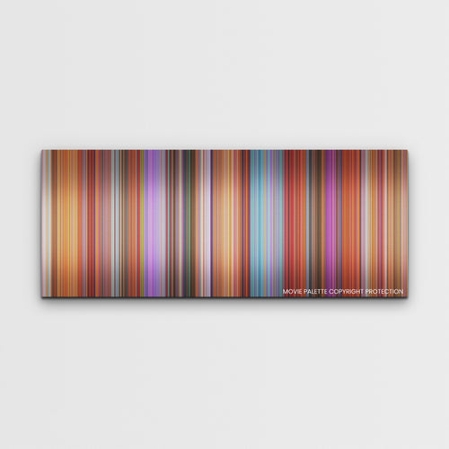 Elemental color palette canvas print: thousands of thin vertical stripes of color