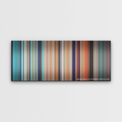 Luca color palette canvas print: thousands of thin vertical stripes of color