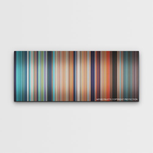 Luca color palette canvas print: thousands of thin vertical stripes of color